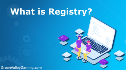laptop image with text, what is registry?